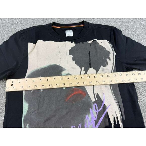 Paul Smith Escape Print Tee Shirt Men's S Black Crewneck Palm Tree Girl Graphic - Picture 6 of 8